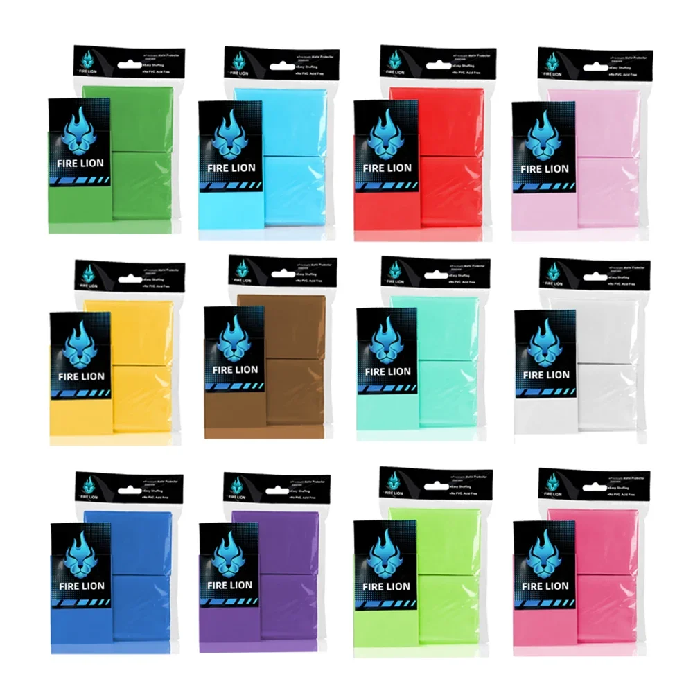 Fundas mate coloridas para tarjetas comerciales, protectores de tarjetas deportivas YGO/TCG, 100 piezas, 62x89mm