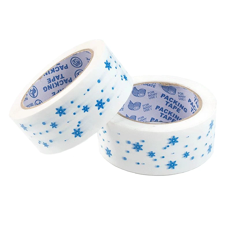 4.5cm x 100Meter Selotip Biru Motif Bintang untuk Pengemasan, Pita Pengemas Kotak Pengiriman, Perlengkapan Pengemasan