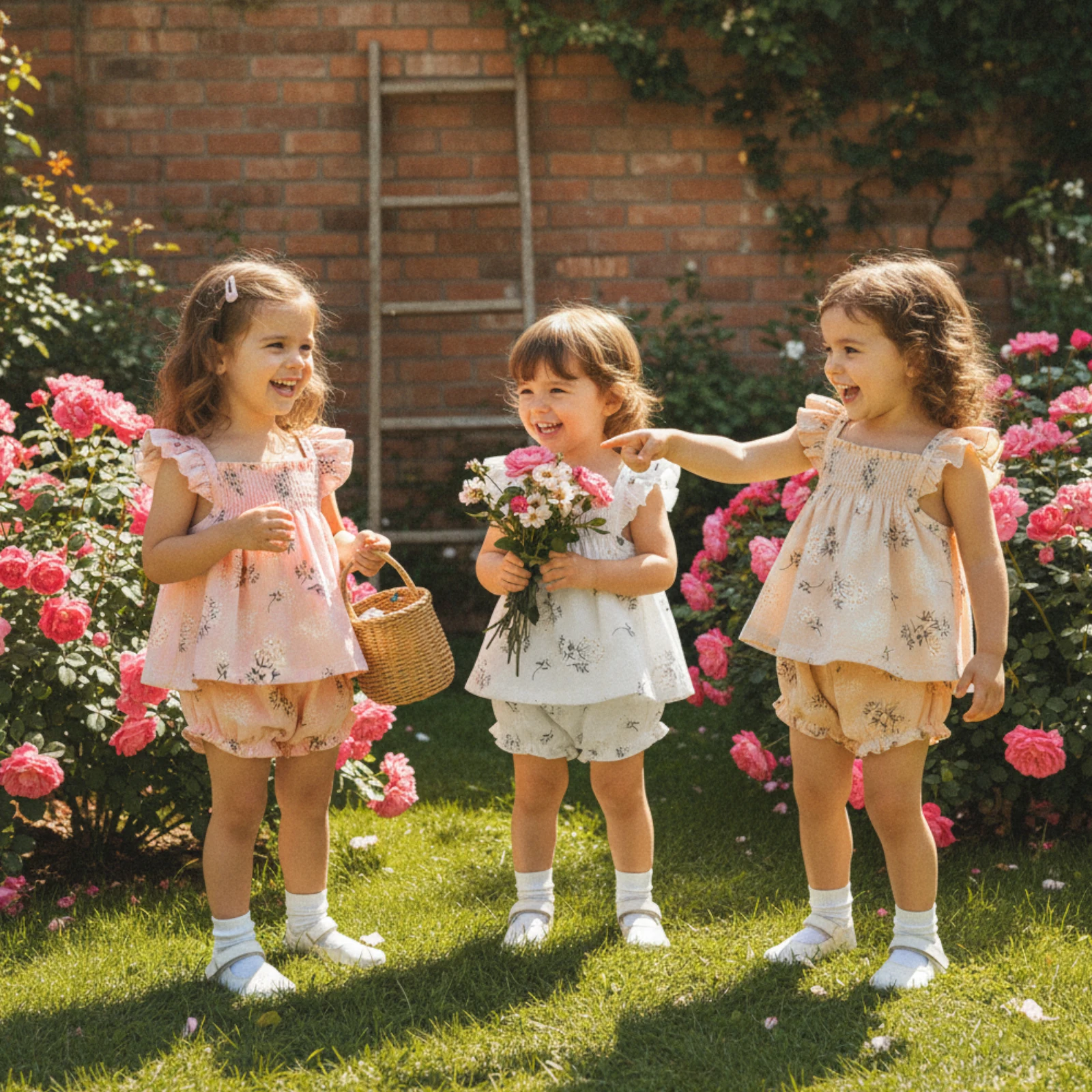 Newborn Baby Girls Summer Clothes Cute Ruffles Tops Dress Shorts Outfits Set Infant Toddler Shrit Bloomers Princess Outfits