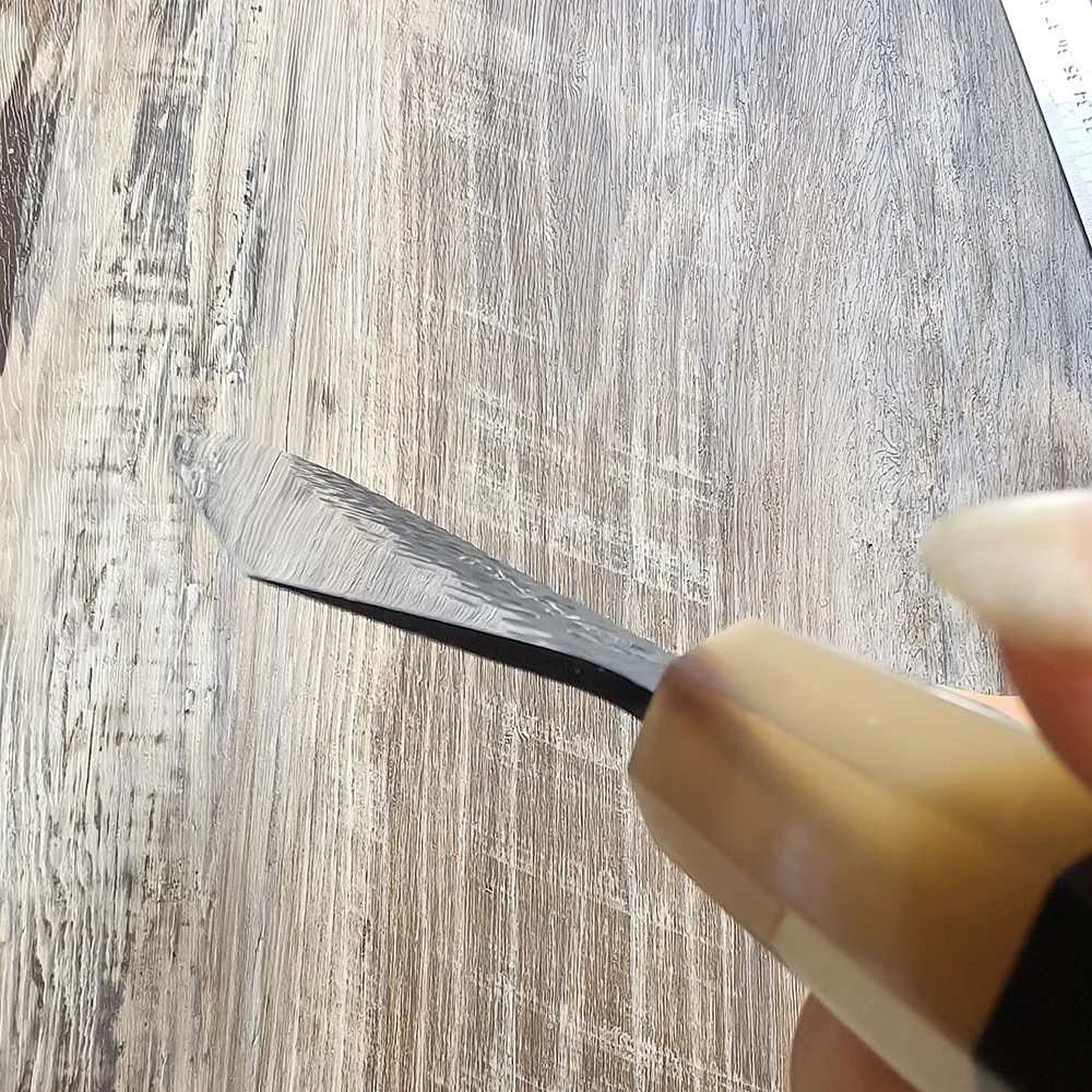 8.3 Inch Gyuto Knife 3-Layers Clad Steel VG10 Blade Ebony & Ox Horn Handle Handmade Japanese Kitchen Knives Chef Cleaver Slicing