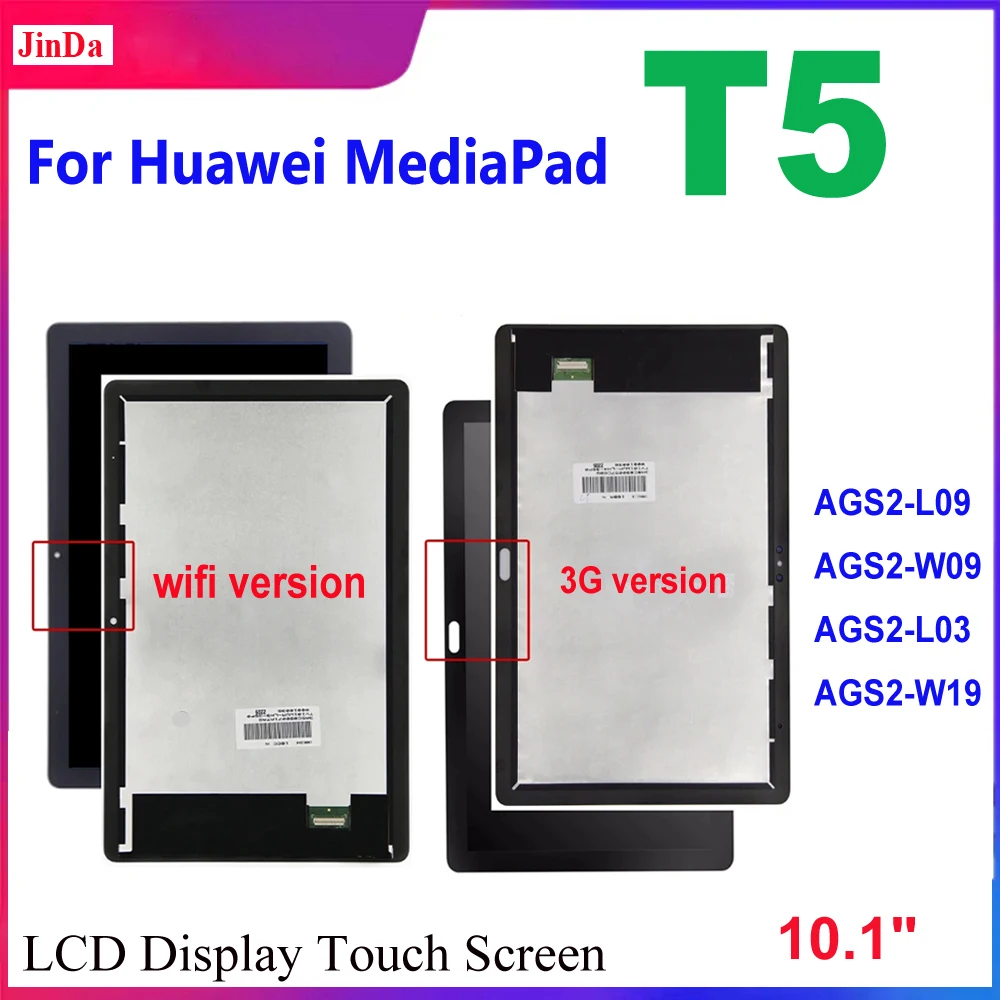 10.1 "LCD لهواوي MediaPad T5 AGS2-L09 AGS2-W09 AGS2-L03 AGS2-W19 شاشة الكريستال السائل مجموعة المحولات الرقمية لشاشة تعمل بلمس استبدال