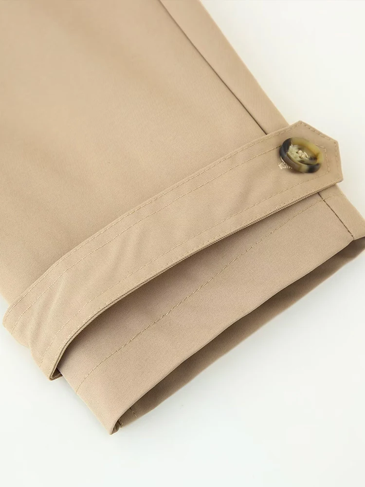 الخريف الأوروبية والأمريكية الجديدة للمرأة فضفاضة مزاجه عارضة بسيطة طية صدر السترة طويلة الأكمام مع سترة واقية حزام