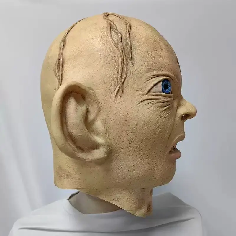 سيد الخواتم تأثيري حلي Gollum قناع خوذة الرعب مخيف أقنعة اللاتكس هالوين حفلة تنكرية الدعامة