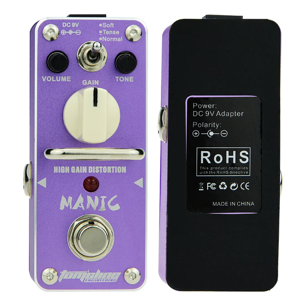 

AROMA Guitar Effects Pedal AMC-3 MANIC High Gain Distortion Pedal Mini Analogue True Bypass Electric Guitar Parts Nifty Durable