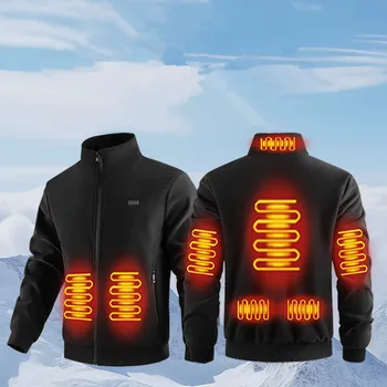 New Winter Fashion Versatile Polar Fleece Thick Heating Warm Jacket For Both Men Women 8-Zone Intelligent Heating Electric Coat 5