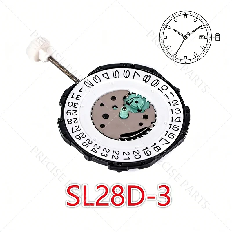 NEW China Sunon SL28-3 Quartz Movement Replacement Three Hands Calendar Date A Cheap Alternative To 2115 Movement Watch Repair