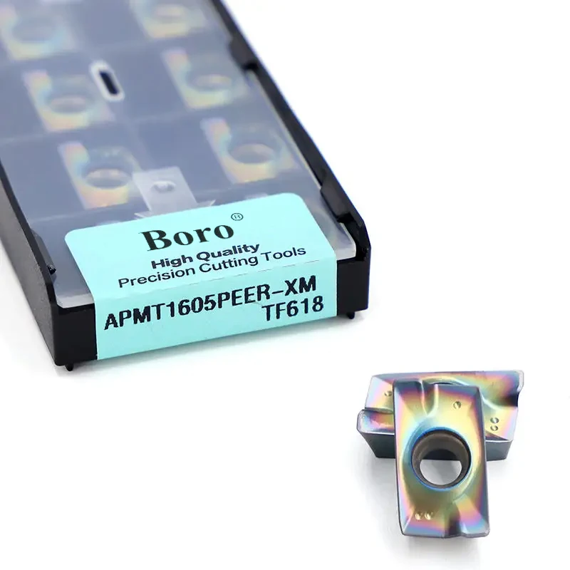 APMT1605PEER-XM TF618 Carbide CNC Milling Inserts CVD Coated Processing Tools to Cut Stainless Steel Well Milling Cutter