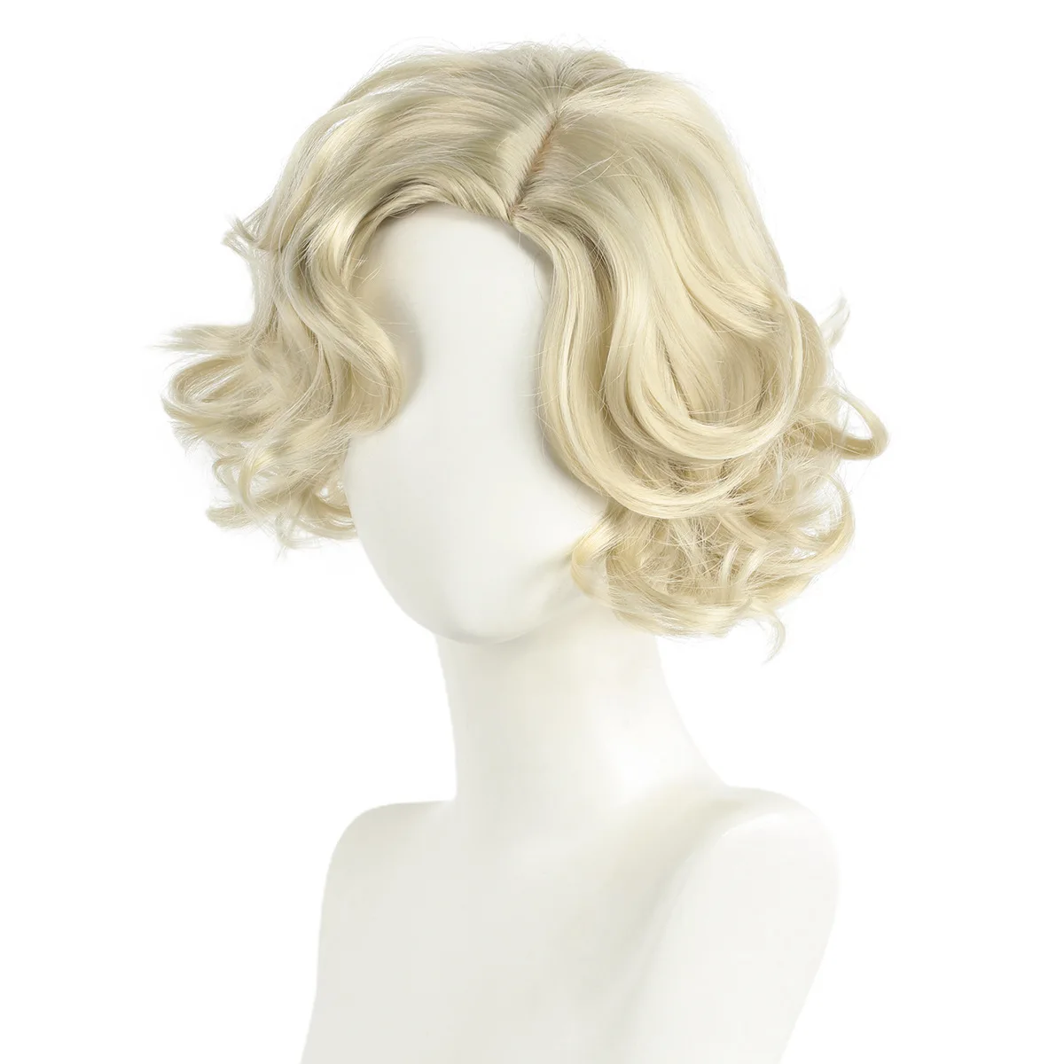 เกม Identity V Grave Keeper Andrew Kreiss สีบลอนด์วิกผมหยิกสั้นหยัก