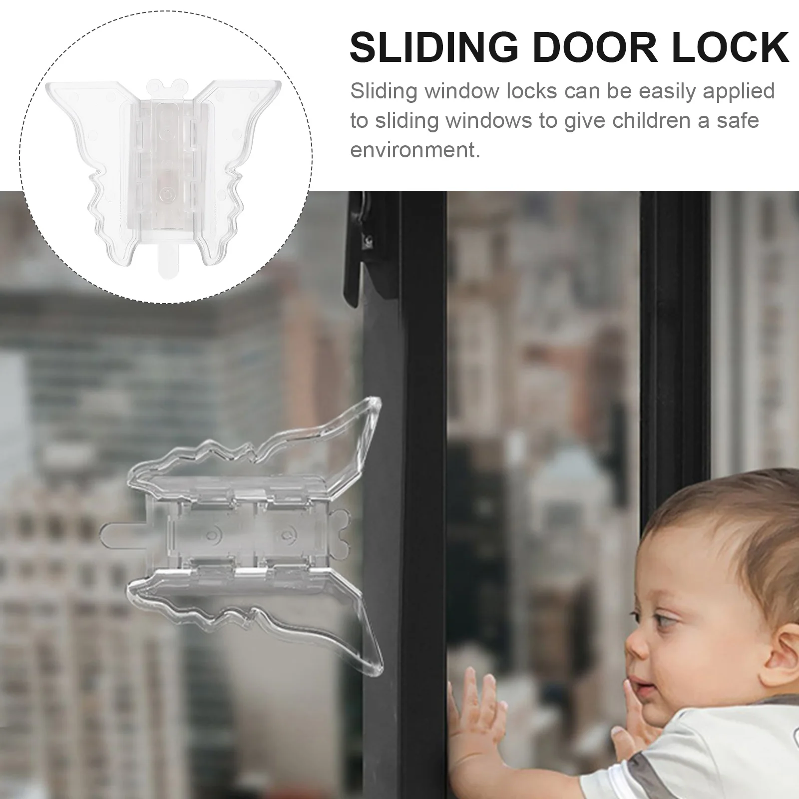 

6pcs Sliding Door Security Lock Stopper Child Proof Window Safety Device Sliding Doors Security Lock Durable Ventilation Locking