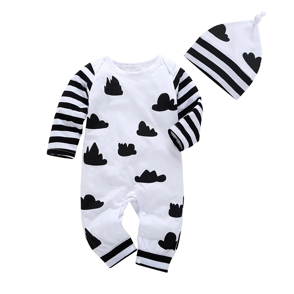 Baby Boy Girl rompers Infant Long Sleeve Clouds Jumpsuit Cotton newborn Clothes baby clothing set toddler Outfit Set