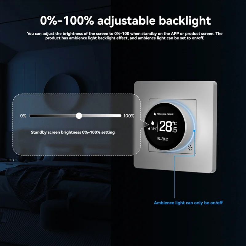 

【Сlash-Deal!】Tuya Zigbee Smart Knob Термостат Электрический регулятор температуры подогрева пола работает с Alexa Google Home A