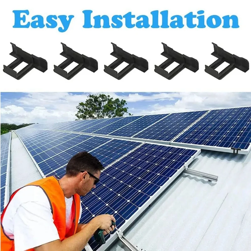 A44F-50PCS لوحة طاقة شمسية تصريف المياه كليب ASA اللوحة الضوئية المياه استنزاف كليب السيارات إزالة غبار الماء المستقر