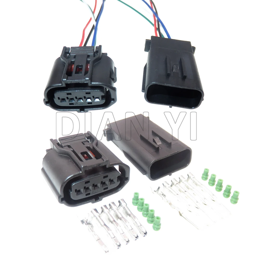 1 Set 5 Way AC Assembly Car Air Flowmeter Low Current Wiring Cable Electrical Sockets 6189-1046 For Toyota Corolla