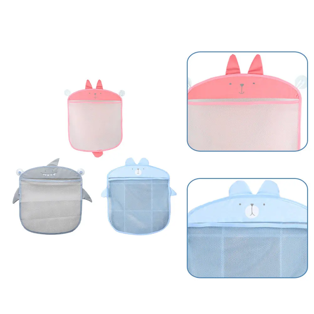 

3Pcs Cartoon Hanging Bags Multi-Function Wall-Mounted Organizer Storage Nets for Bathroom Bedroom Kitchen Home Accessory Bath