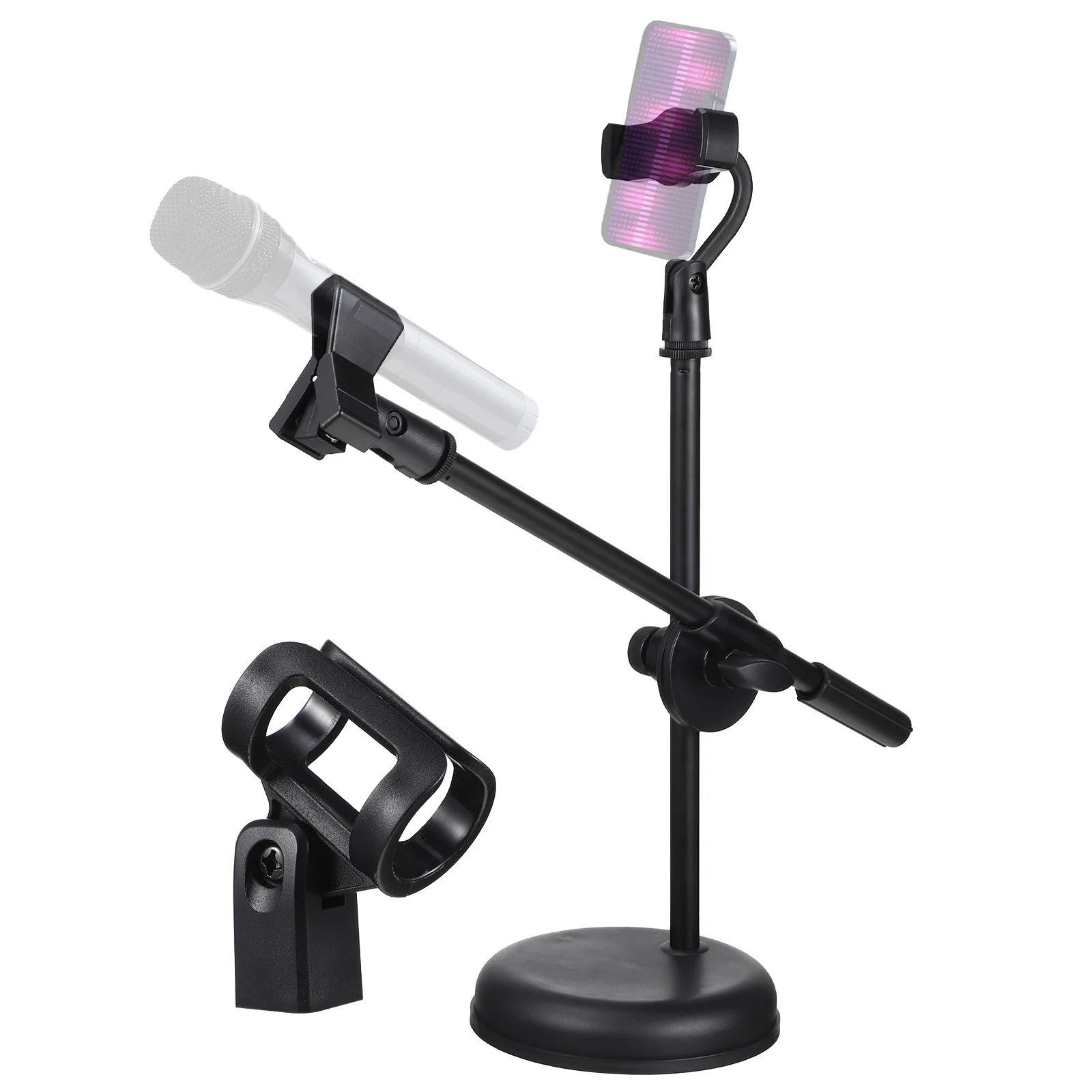 

Microphone Stand Desk Adjustable Stands Tablet Mount Holder for Microphones Multipurpose