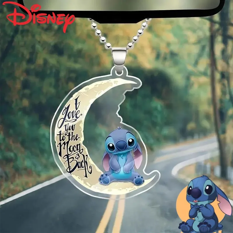 

Cartoon Disney Series Stitch New Cute Creative Fashion Versatile Car Rearview Mirror Acrylic Pendant Holiday Decoration Pendant