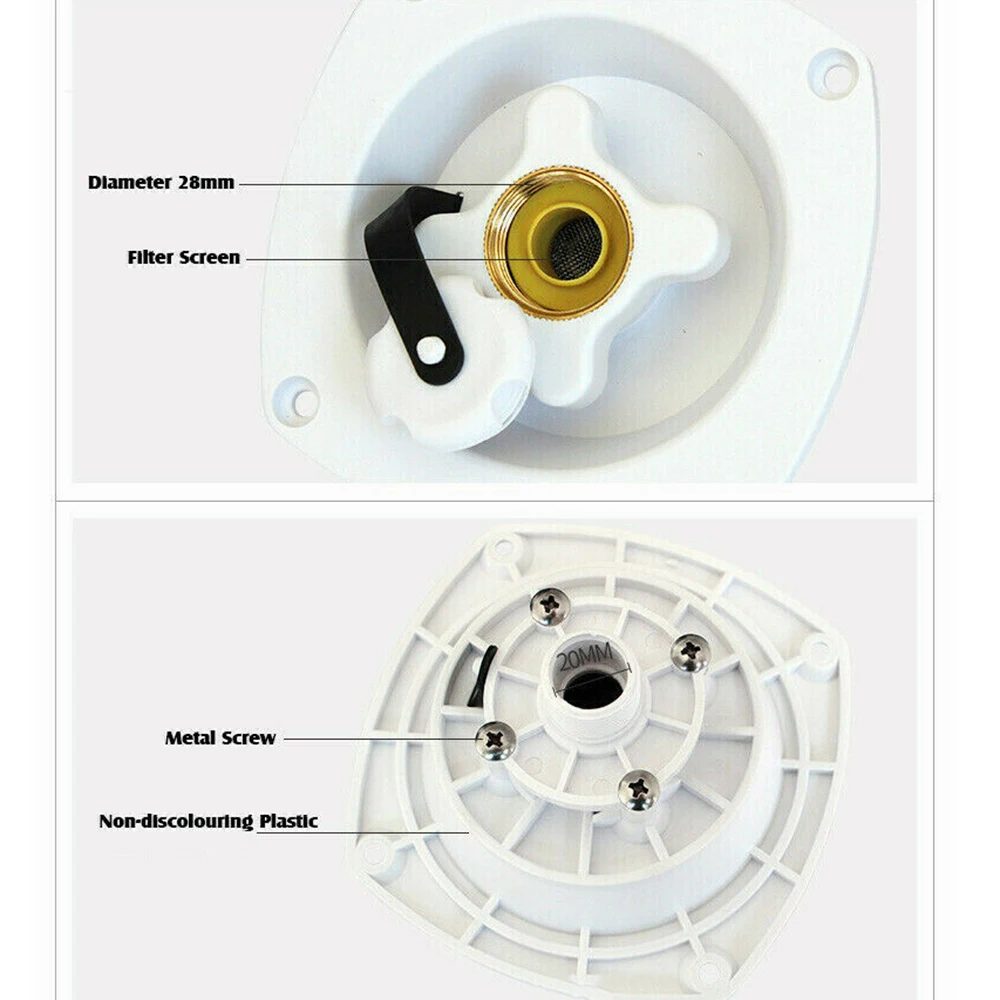 New For Caravan RV White Mains Water Inlet With Pressure Regulator Filler Entry