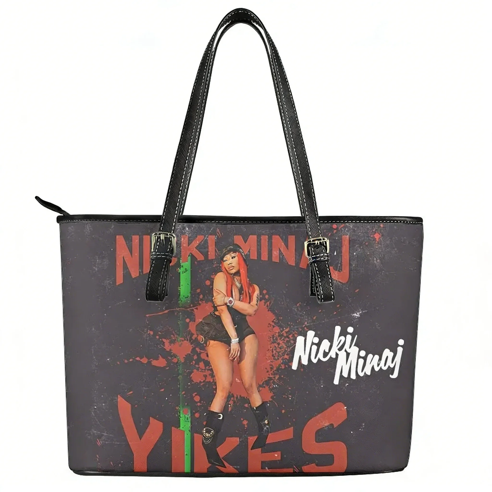 Hot Rapper Nicki Minaj Custom Handbag Womens Mens Personalized Tote Bag Shoulder Bag Business Leather Purse Travel Bag Gift