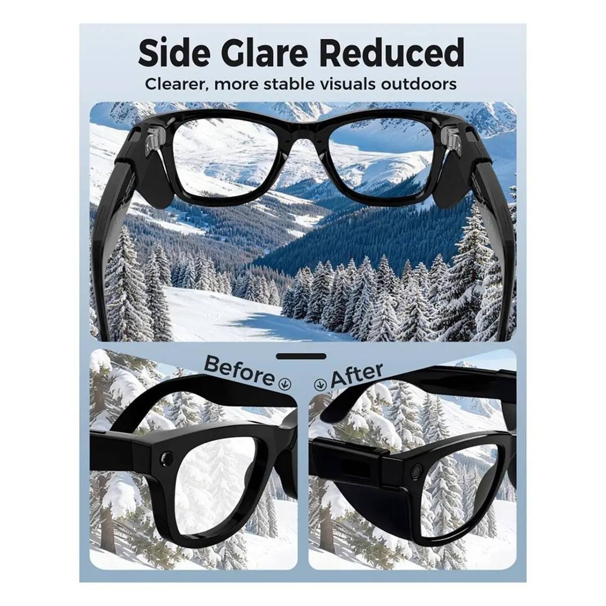 DT85 HOT Silicone Glasses Side Anti-Slip Anti-Glare Shield for Meta Headliner Skyler (/2)