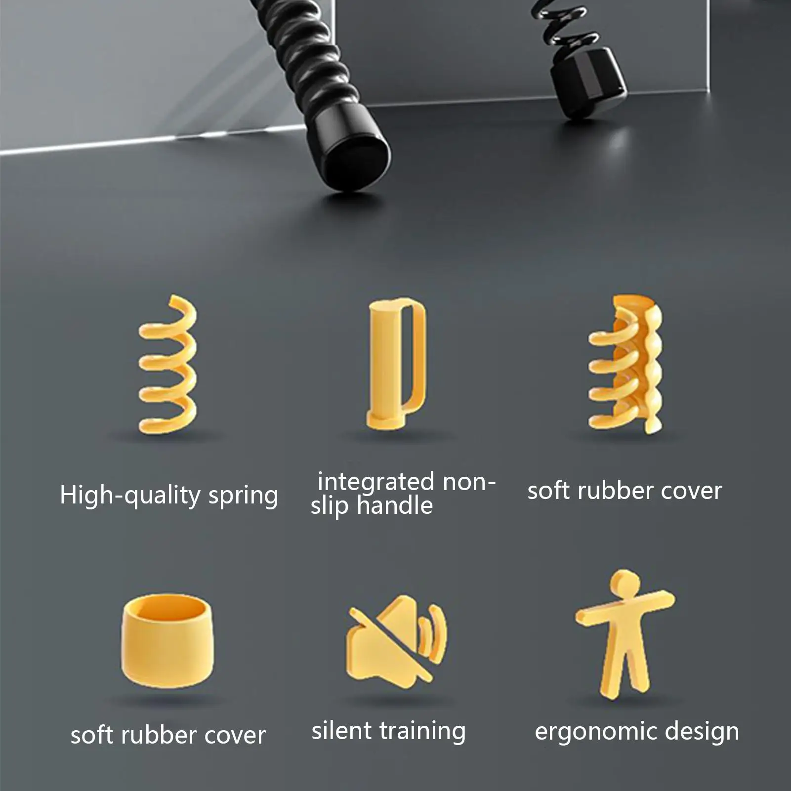 

Тяжелые веревки для тренировок, 2-компонентные портативные боевые веревки для тренировок, шнуры для наращивания мышц, сменные пружинные стержни