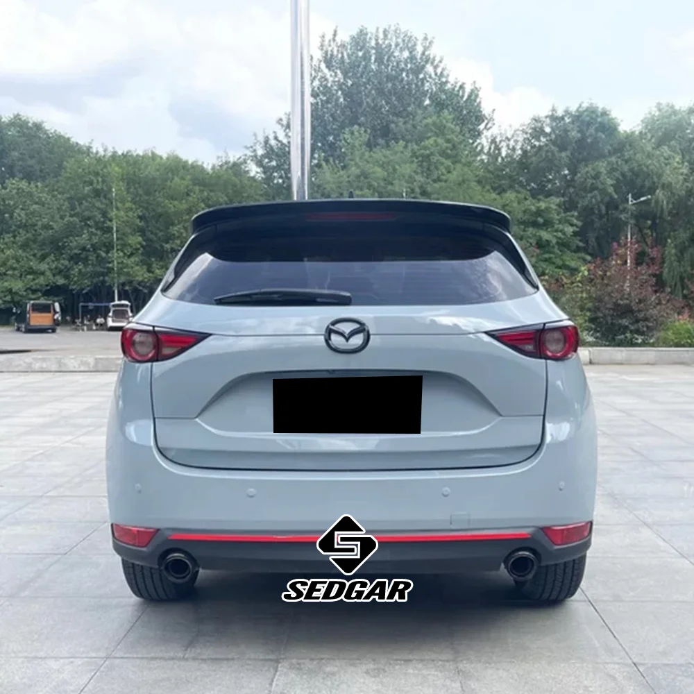 For 2017--2022 MAZDA CX-5 CX5 Trunk Roof Spoiler High Quality ABS Plastic Unpainted Gloss Black Spoiler Trunk Boot Wing Spoiler