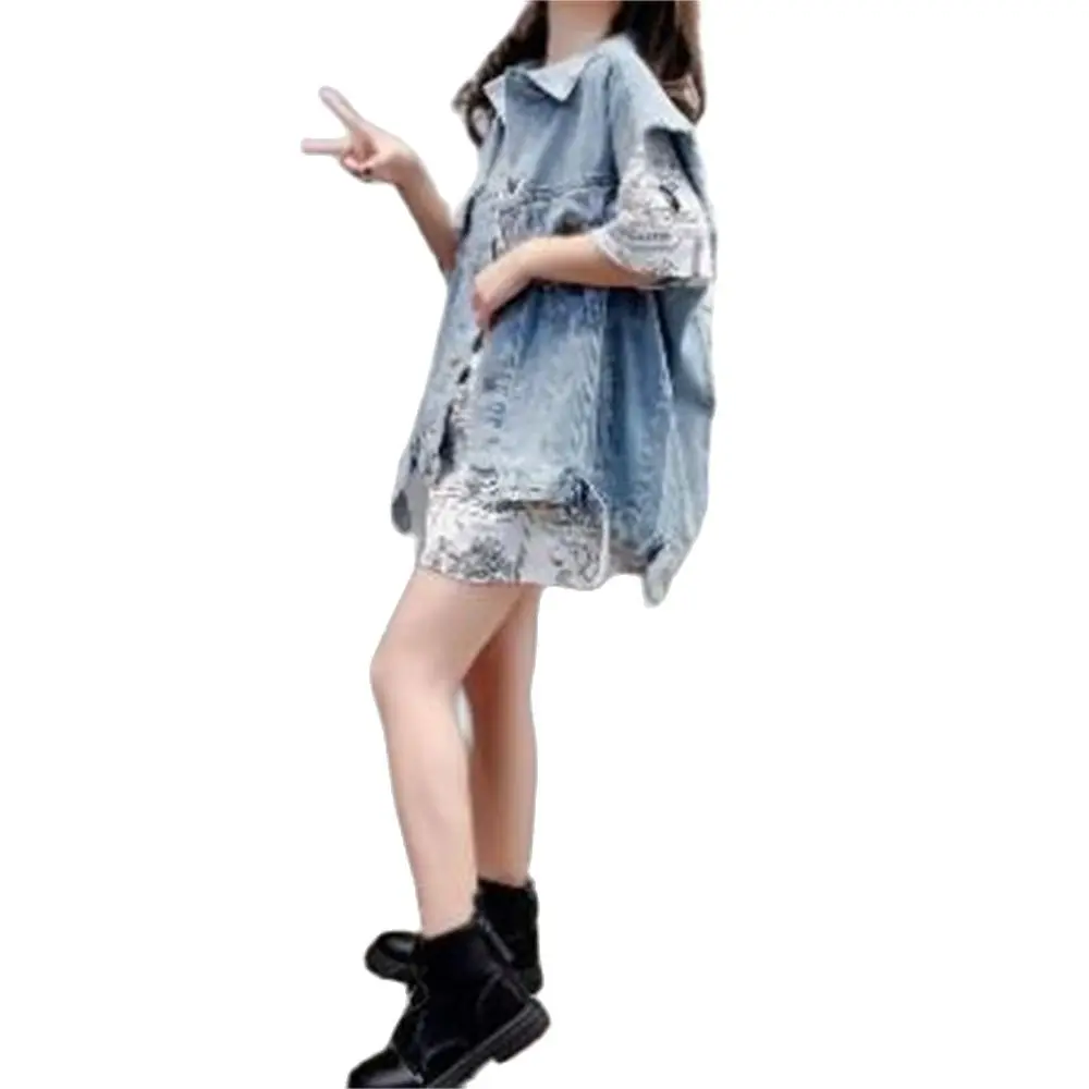 Women's Retro Denim Waistcoat Female Loose Vest Student Vest Korean Style Sleeveless Jacket Casual Waistcoat Spring Coats