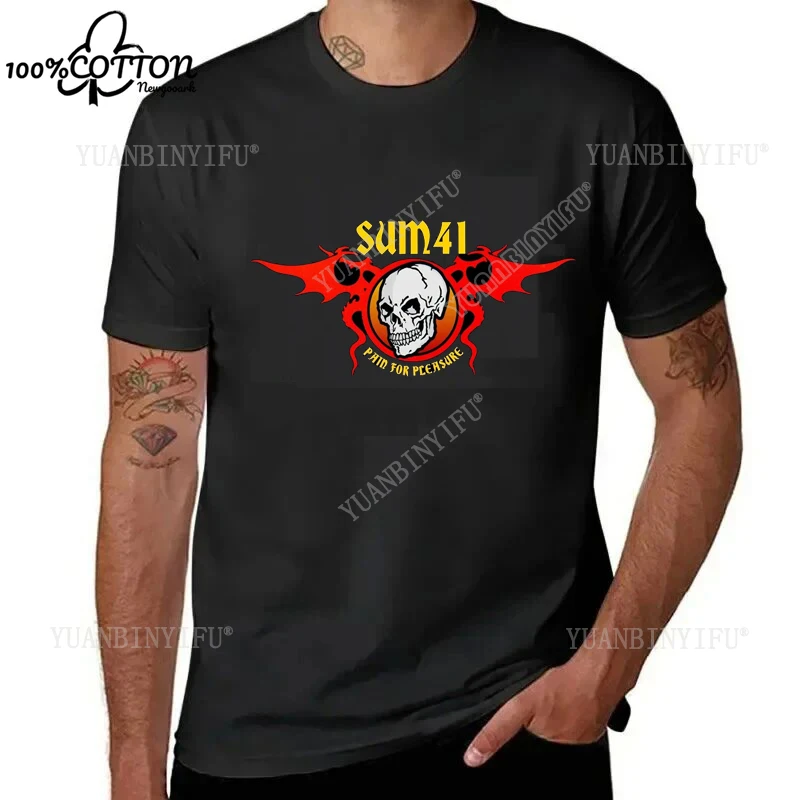 تي شيرت كلاسيكي جديد غير رسمي الهيب هوب S U M 4 1، عصري وعصري Y2K Street Fashion فضفاض Harajuku 100% قطن