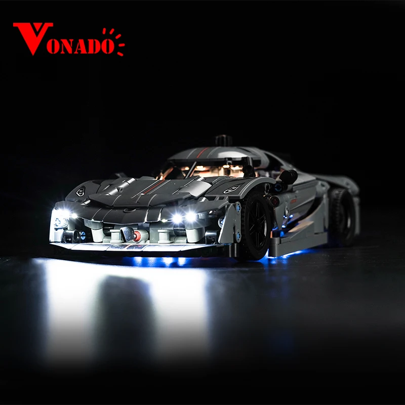 

Vonado 5V LED light 42173 set suitable for Jesko Absolut Grey Hypercar building block gift (including lighting accessories only)