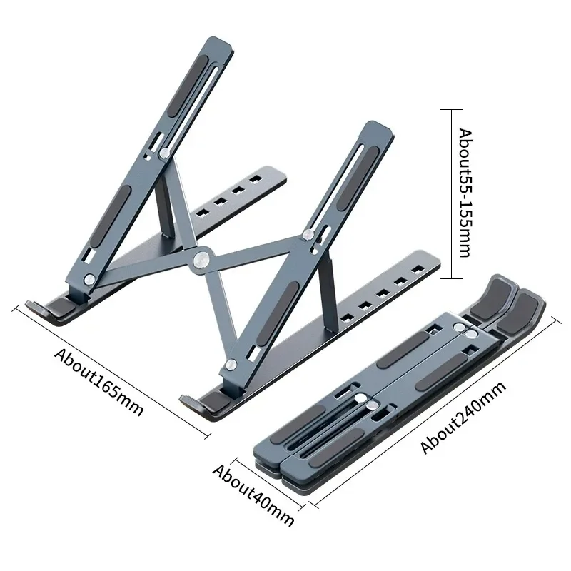 Portable Laptop Stand Aluminum Notebook Docking Station Computer Bracket for Macbook Computer Accessories Foldable Laptop Holder image 6
