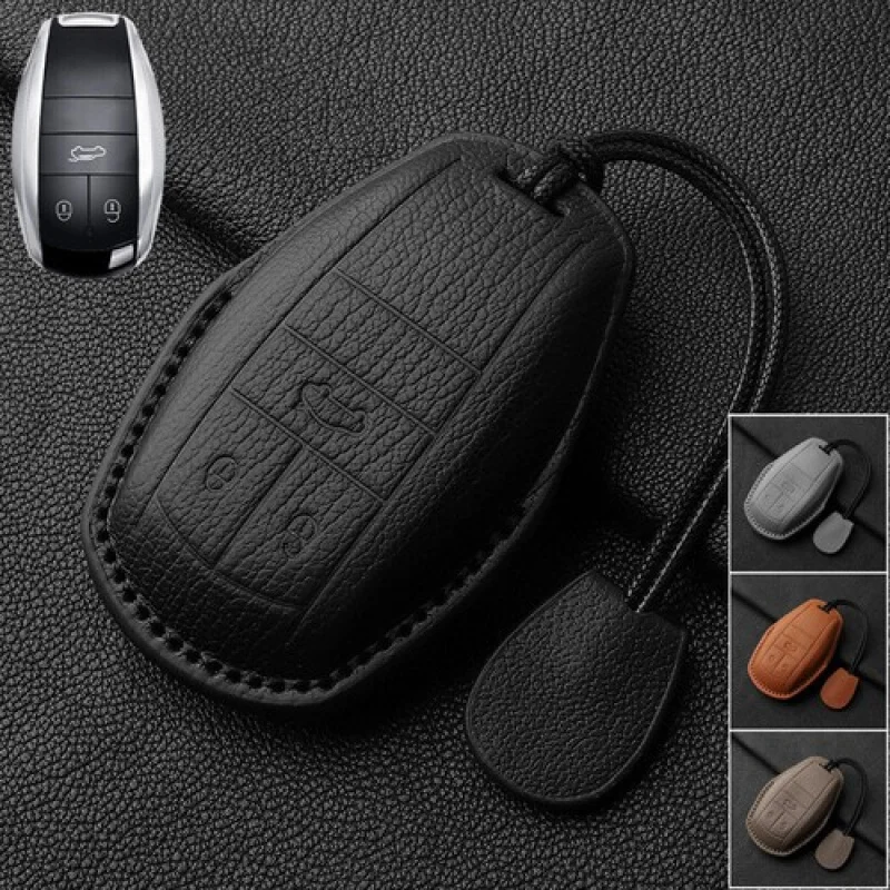 

A+ Genuine Leather Car Key Fob Case Cover For Bentley Flying Spur GT Bentayga 2018