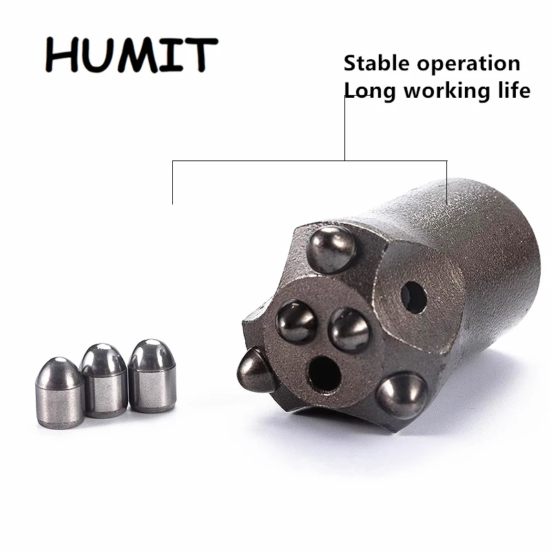 1 5 10pcs 28-100mm Hard Rock Mining Drilling Tools Taper Spherical Button Drill Bit in Quarrying Stone Tunnel Construction