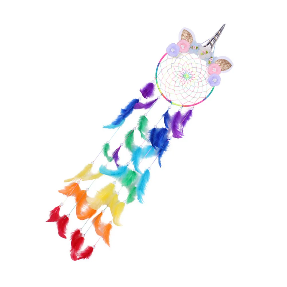 

Dreamcatcher Decorative Home Unicorn Theme Colorful H made Wall Hanging Bedroom Living Room Fine Workmanship Not Fade Rot
