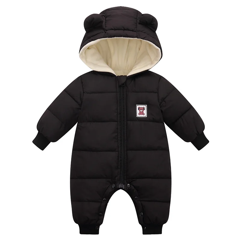 Baby\'s jumpsuit Baby Girls Clothes Newborn Winter Thick Rompers Infant Costume Coat Plus velvet Toddler Romper 0-3T boys Romper