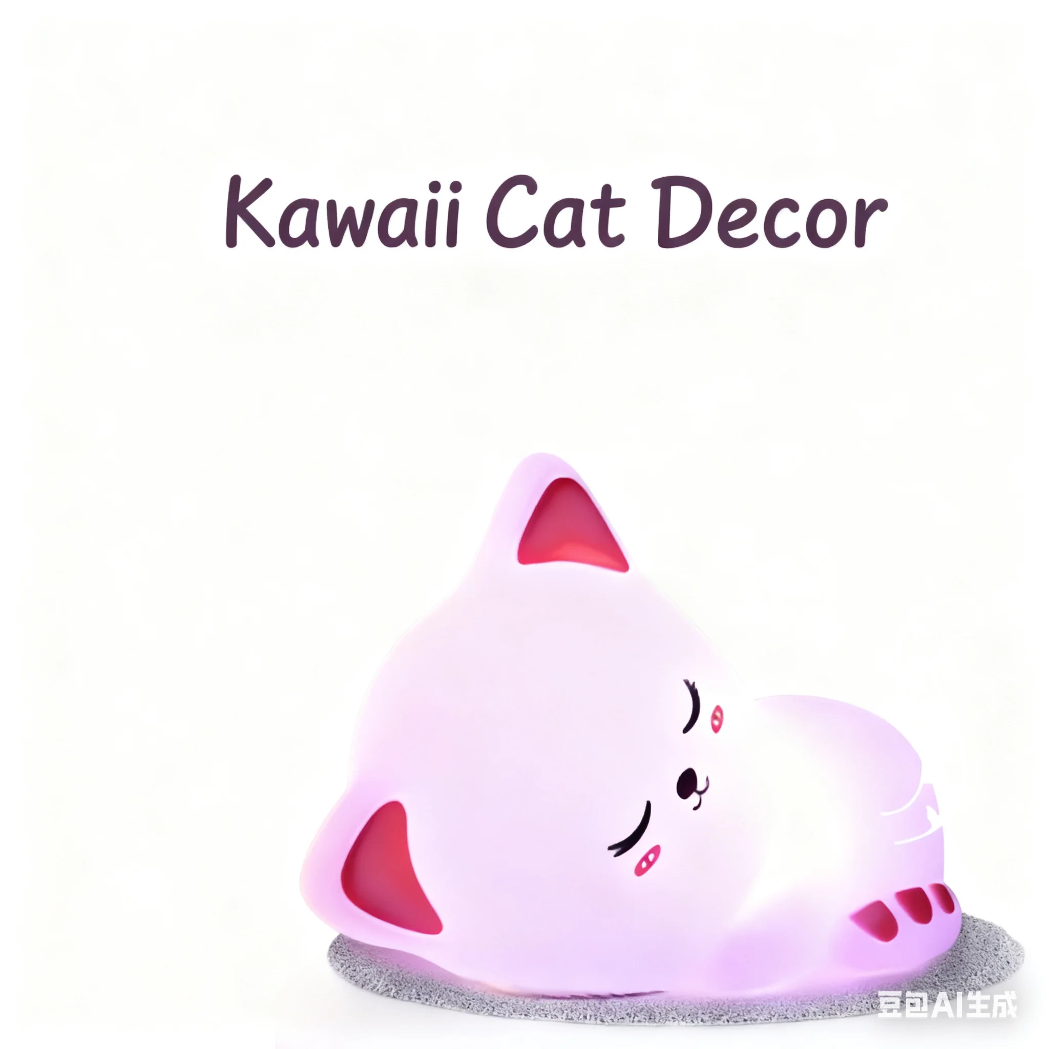 Cute Rechargeable Silicone LED Cat Night Light Kawaii Children's Bedroom Sleep RGB Desk Lamp Animal Touch Control Light with Timer Function Soft Glow Eye-friendly Table Lamp Gift for Kids Girls baby and Nursery or Bedroom Lighting