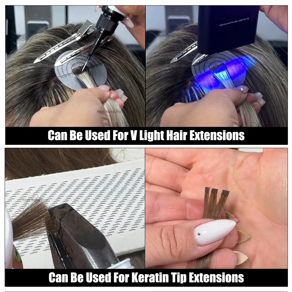 Natürliche Haarverlängerungen Hero Remy 100% gerade Haarbündel rohes Haar für Flechten Salon DIY Keratin V Licht Haar