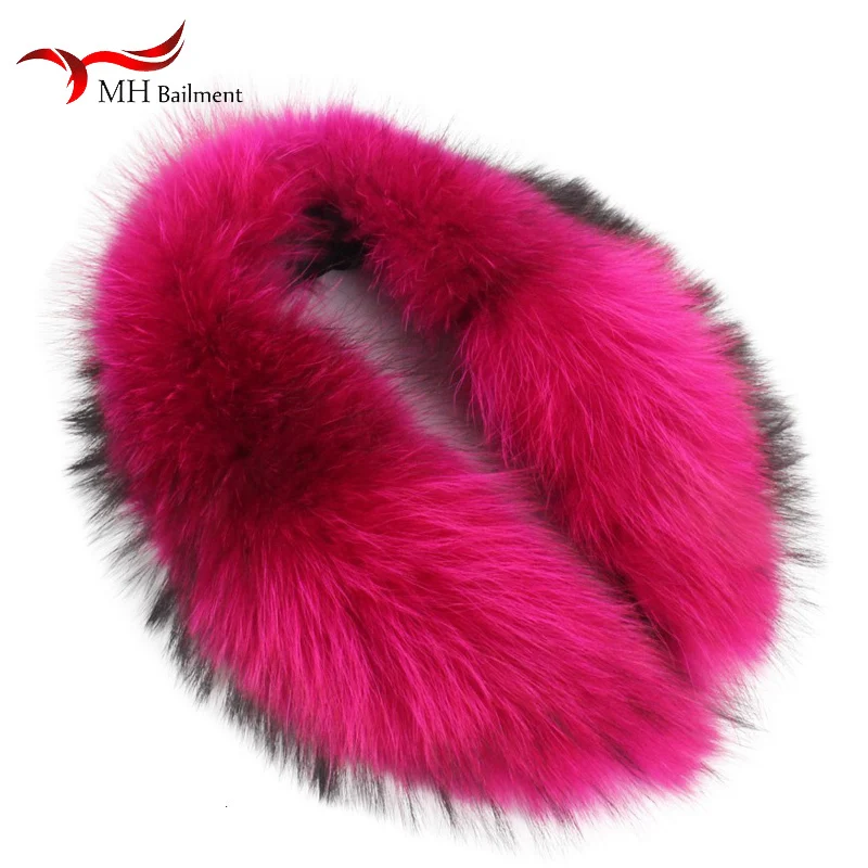 Real Raccoon Fur Collar Womens Scarves Neck Warmer 100% Natural Fur Scarf Real Fur Shawl Multiple Sizes Parent-child