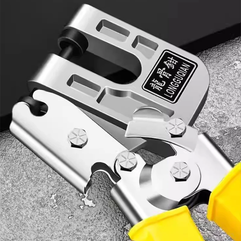 金属スタッド圧着ペンチ、ダブルハンドルスタッドプライヤー、アルミ天井穴あけプライヤー、乾式壁施工工具