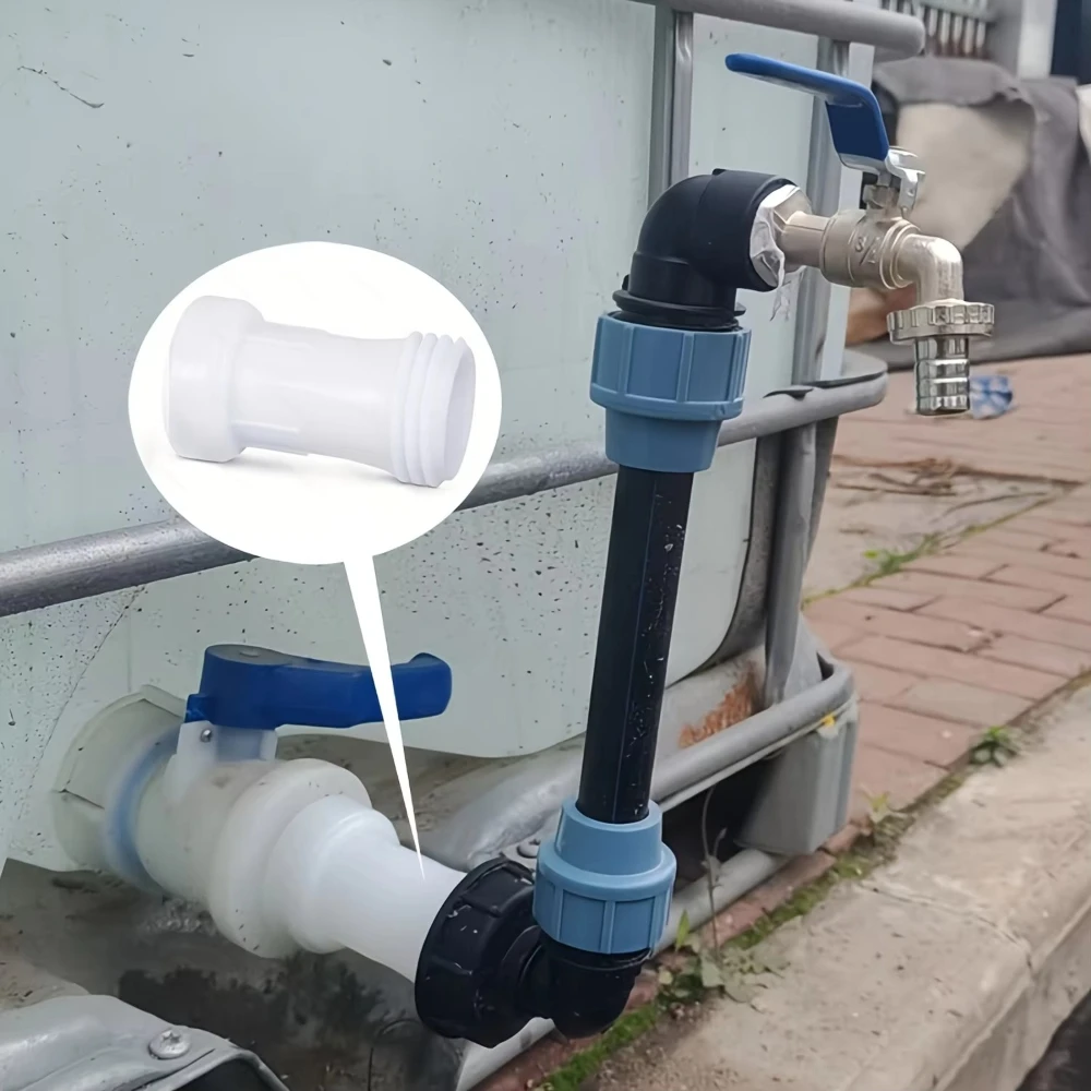 IBC Tank Extension Outlet Adapter S60x6, Leak-Proof Plastic Flow Guide Dispensing Tube for 1000L Water Container