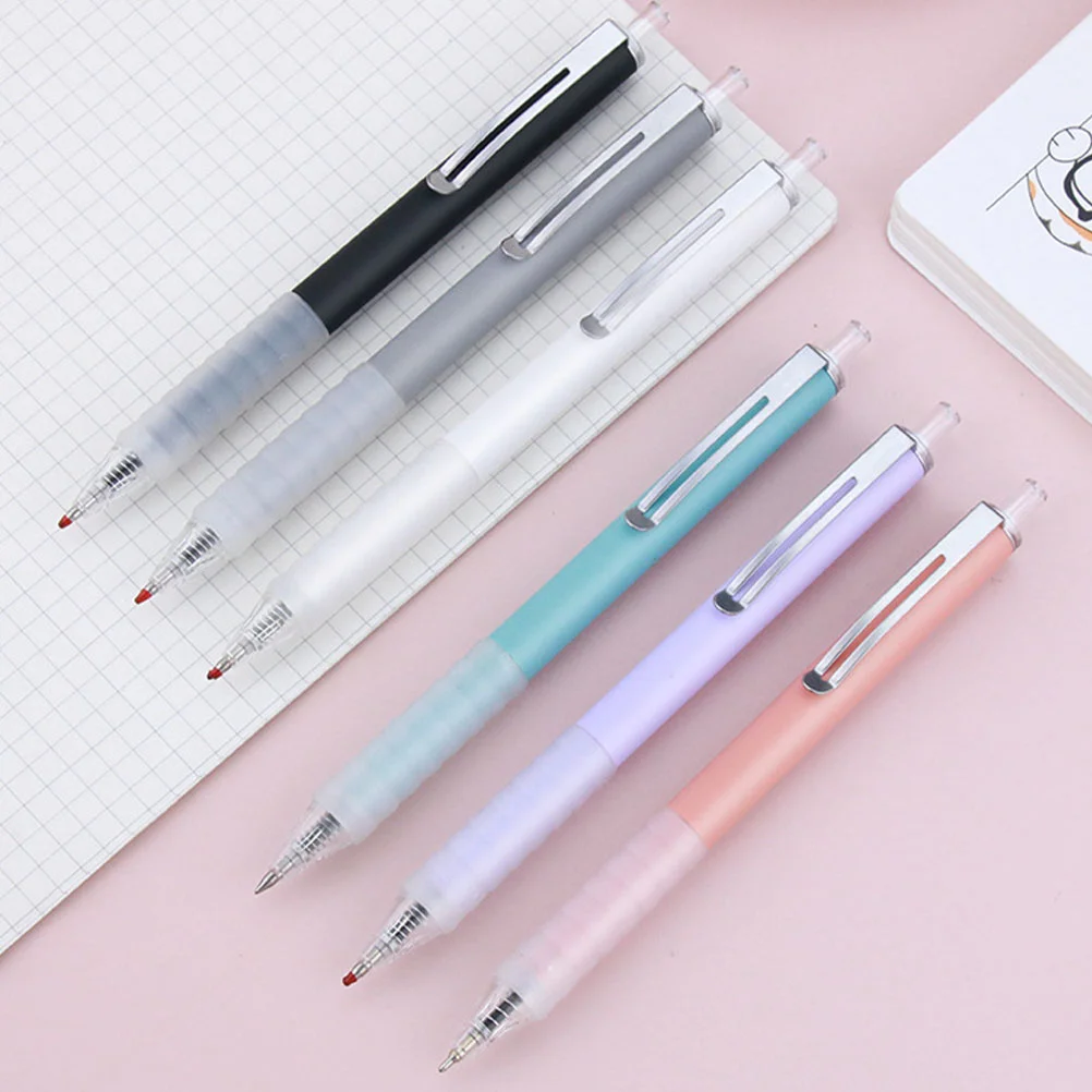 6 Pcs Press The Pen Office Gel Pens Colored Plastic Erasable Household Ballpoint