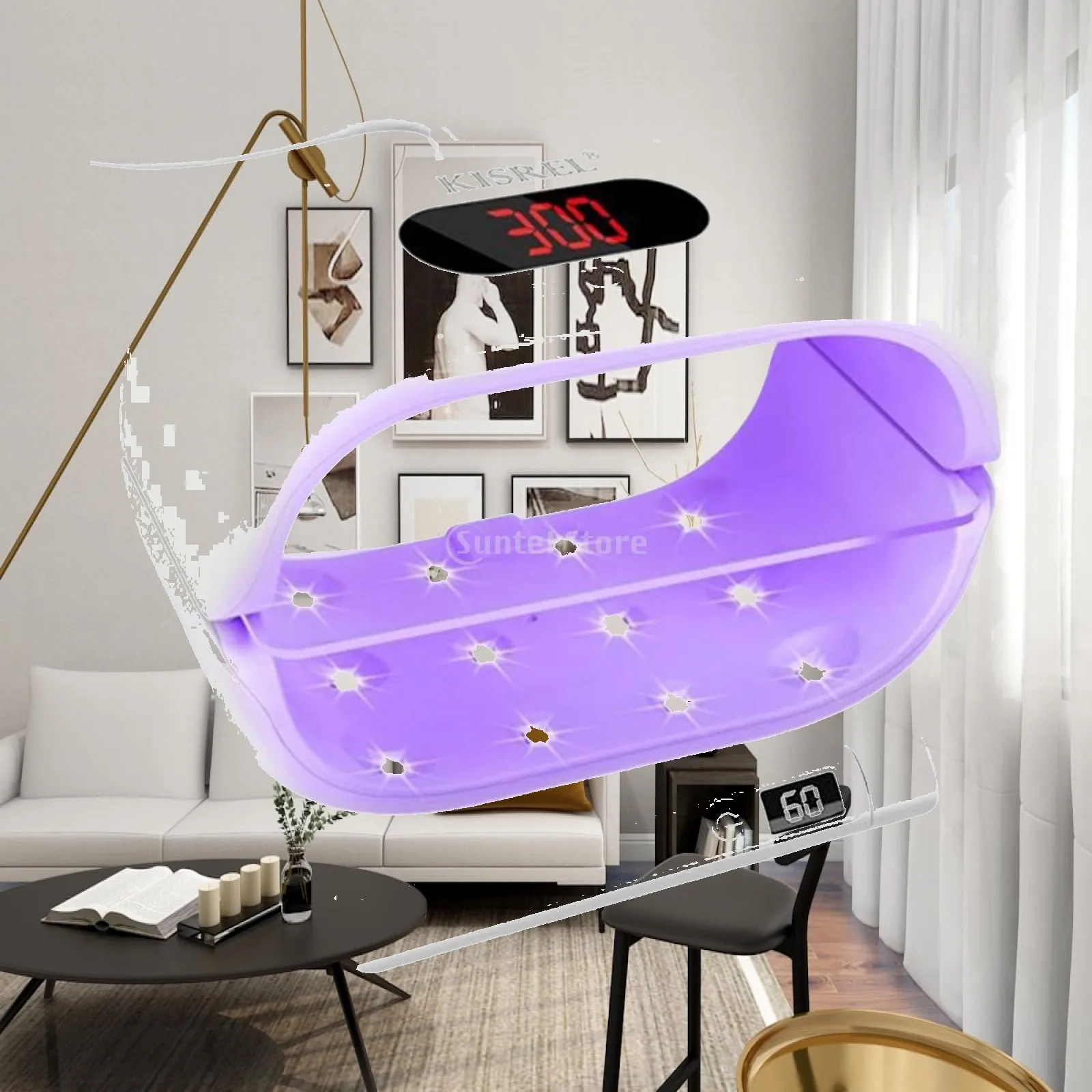 Resin Mold Candle Holder Curing Lamp Double Sided Resin Light Adjustable Timer for DIY Resin Art Creations