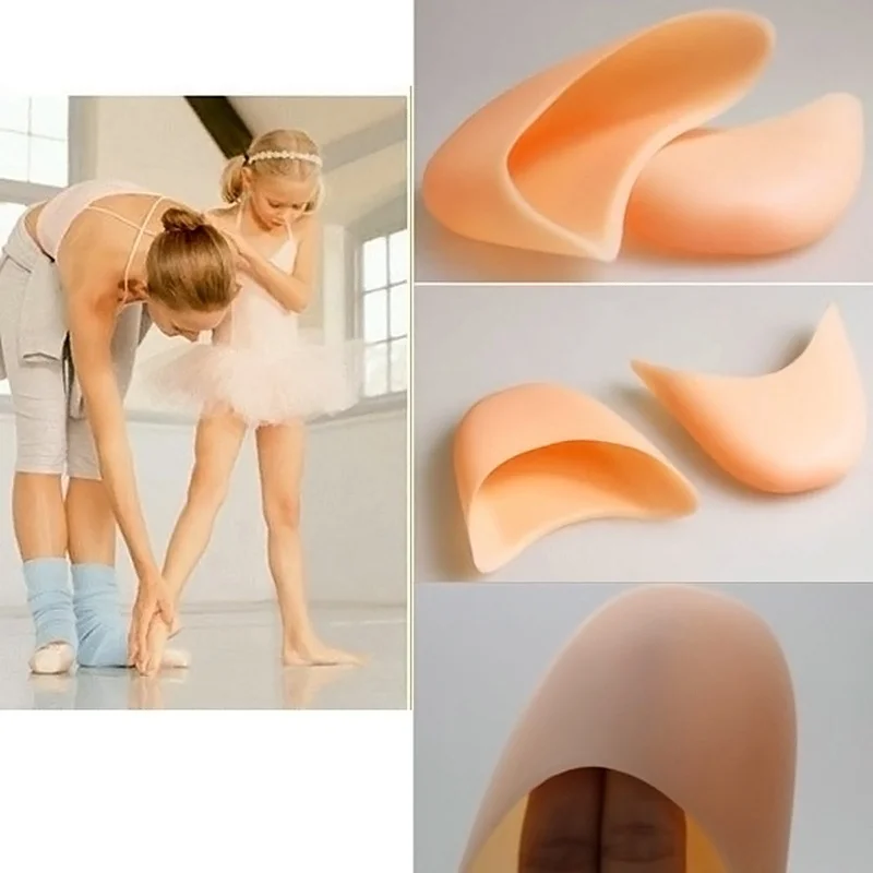 1 paar Voet Protector Pointe Elastische Voorvoet Ballet Dans Teen Pads SEBS Zachte Pijn Verlichten Inlegzolen Half Yard Ballerina Inserts