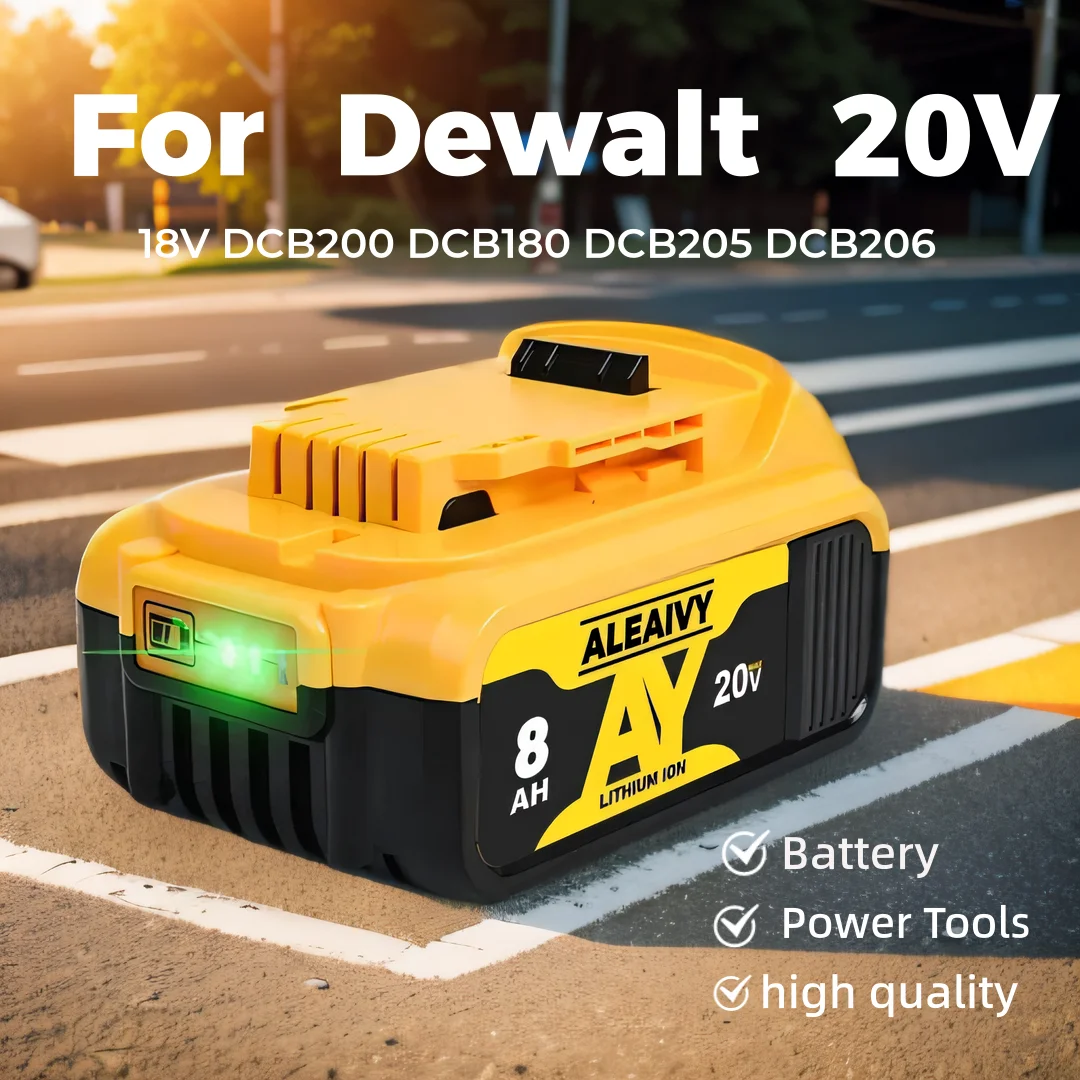 

Оригинальная сменная литиевая батарея 20 в 8000 мАч для Dewalt 18 в DCB200 DCB180 DCB205 DCB206, электроинструменты, литиевая батарея