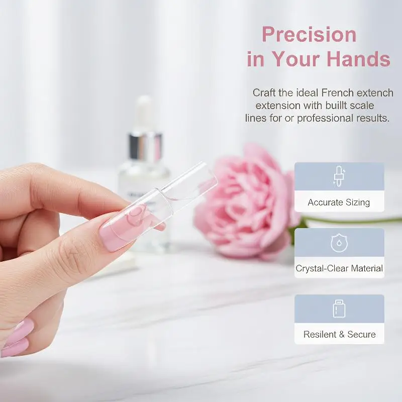 New！150pcs Clear Dual Nail Forms Kit With Pre Printed Guides Multiple Sizes For Home DIY Nail Art Salon Use