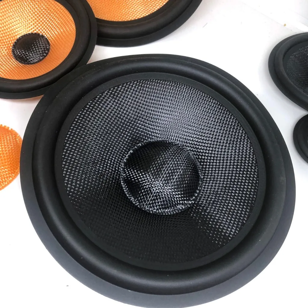 1pcs 3 4 5 6.5 8 inch Fiberglass Speaker Basin Rubber Edge Braided dust Cap Fiberglass basin woven rubber edge horn - view 6