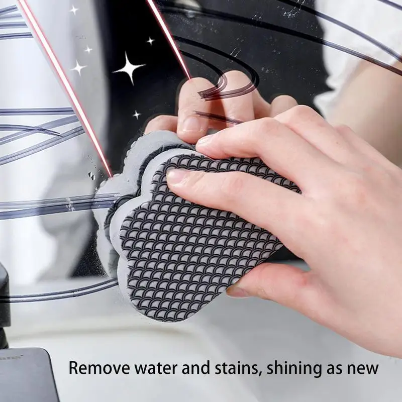 Fish-Scale Non-scratch Recycled Sponge Wipe Bowl Brush Strong Adsorption Force Sponge Rub Household Cleaning Tools Cloud Shape