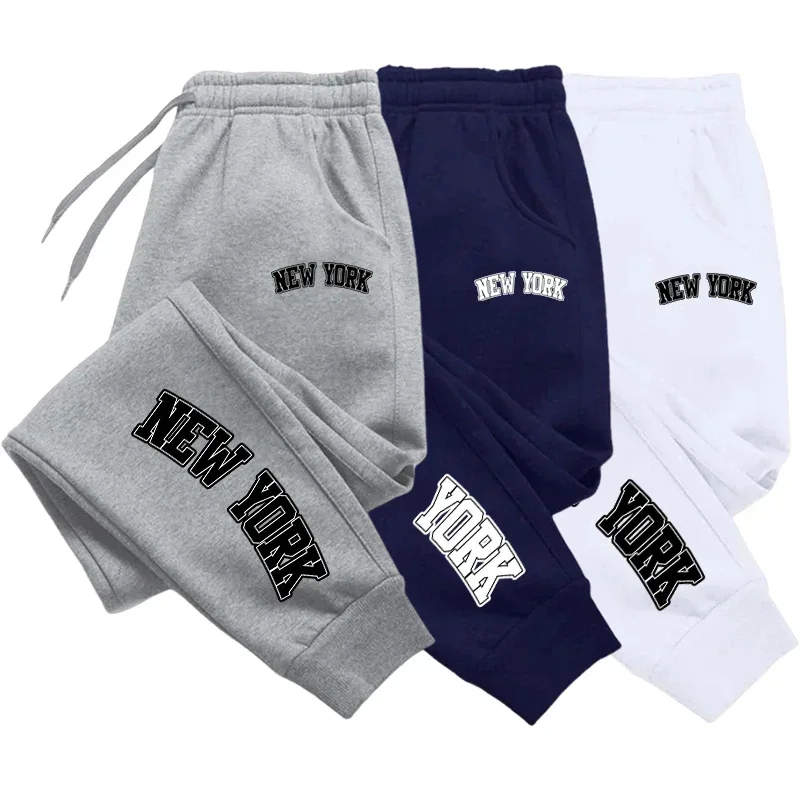 New high-quality outdoor printed running pants for men and women fashionable printed multifunctional elastic waist pants