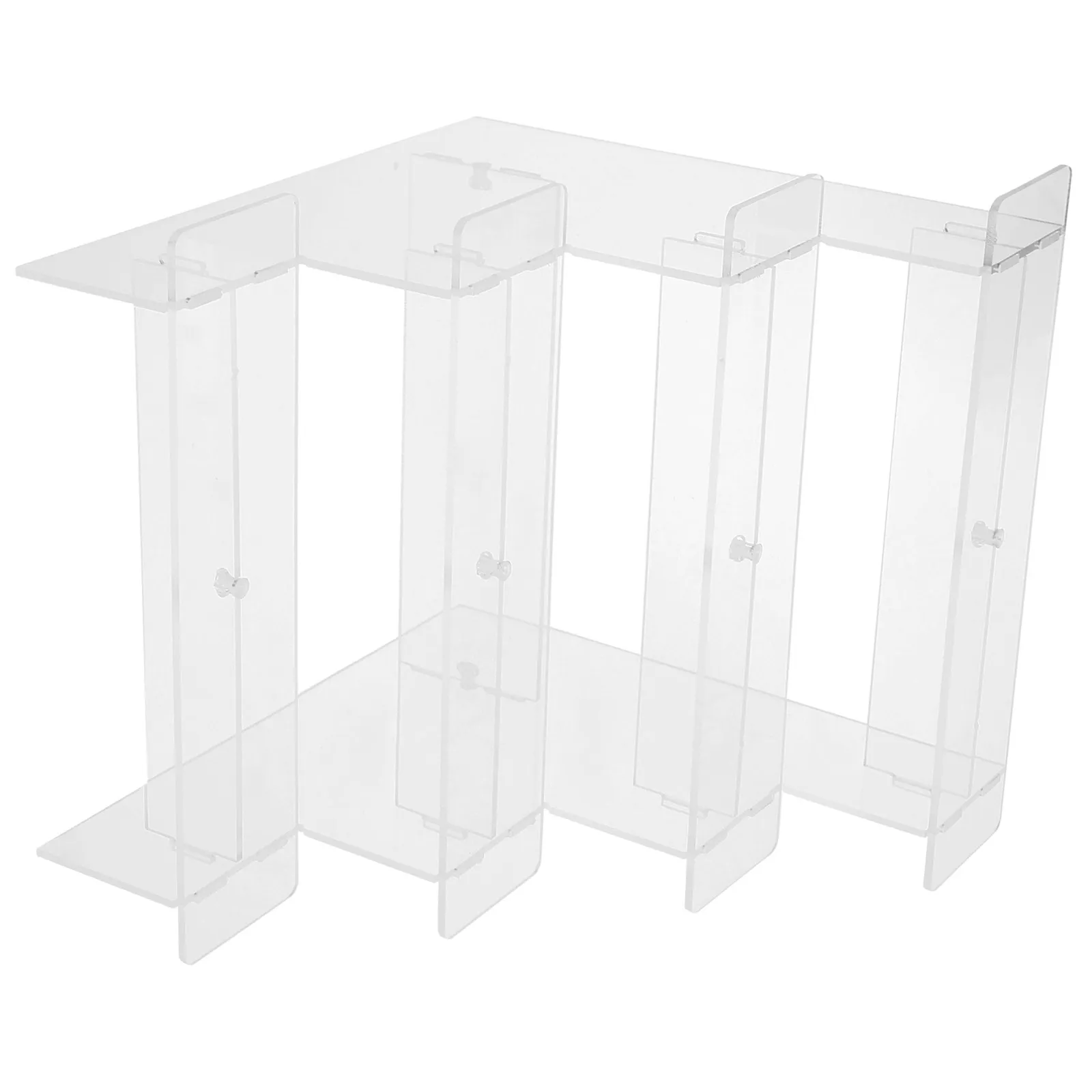 

4 Tier Hand-Painted Display Stand Transparent Acrylic Clear Perfume Organizer Figure Storage Shelf Desktop Display Rack