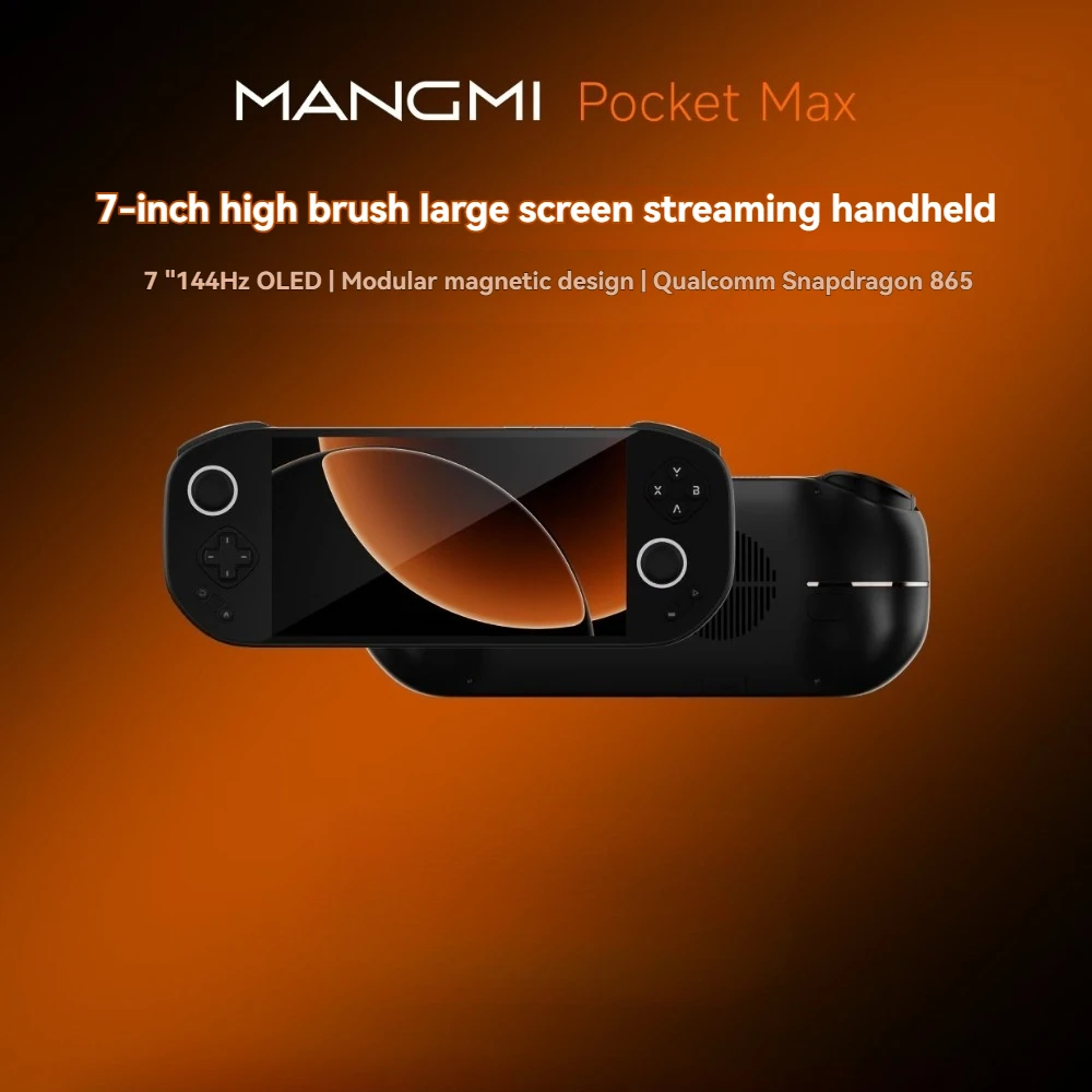 

Mangmi Pocket Max Game Console 7-inch 144Hz OLED Touchscreen Hall Trigger TMR Joystick SD865 High-Performance Handheld Console