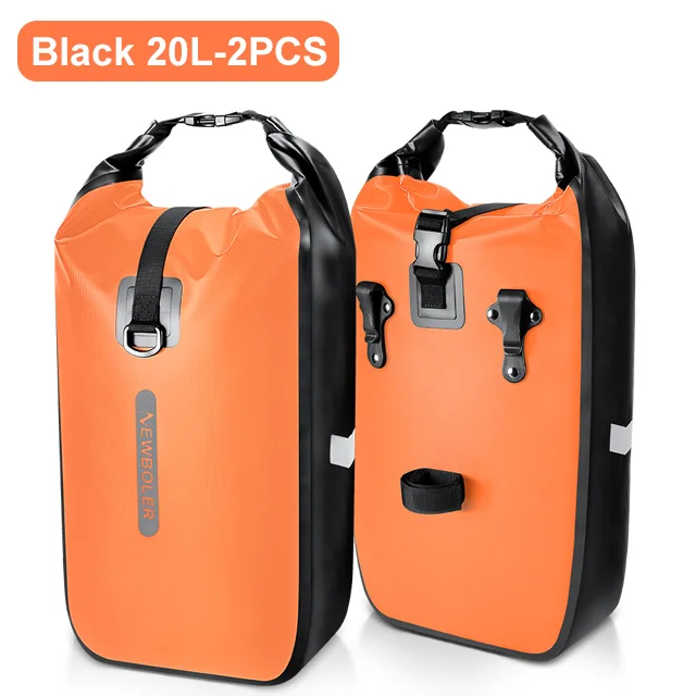 NEWBOLER 10L 20L Waterdichte Fiets Voorvork Tas Quick Release Fiets Achterbank Kofferbak Tas Fietstas Fietsaccessoires