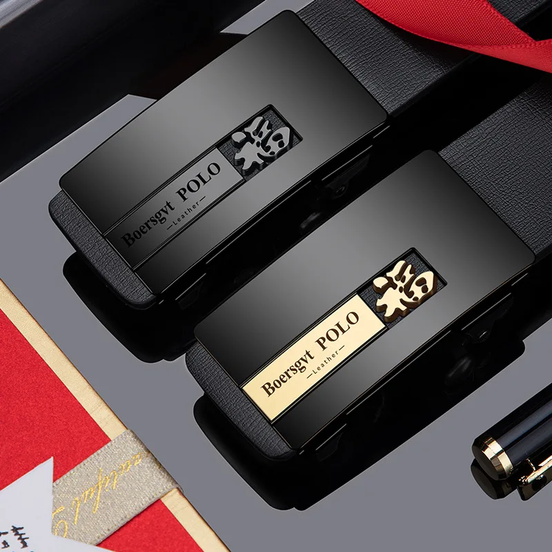 

Аутентичный мужской кожаный ремень без пряжек с зубцами, автоматическая пряжка из натуральной воловьей кожи, повседневный деловой брючный ремень ​